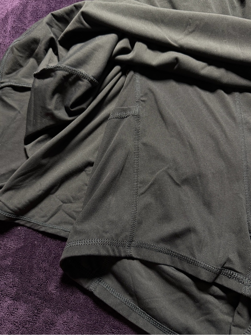JoyLab Black Active Dress Size Large Built-In Shorts Pockets Shelf Bra - Picture 7 of 8